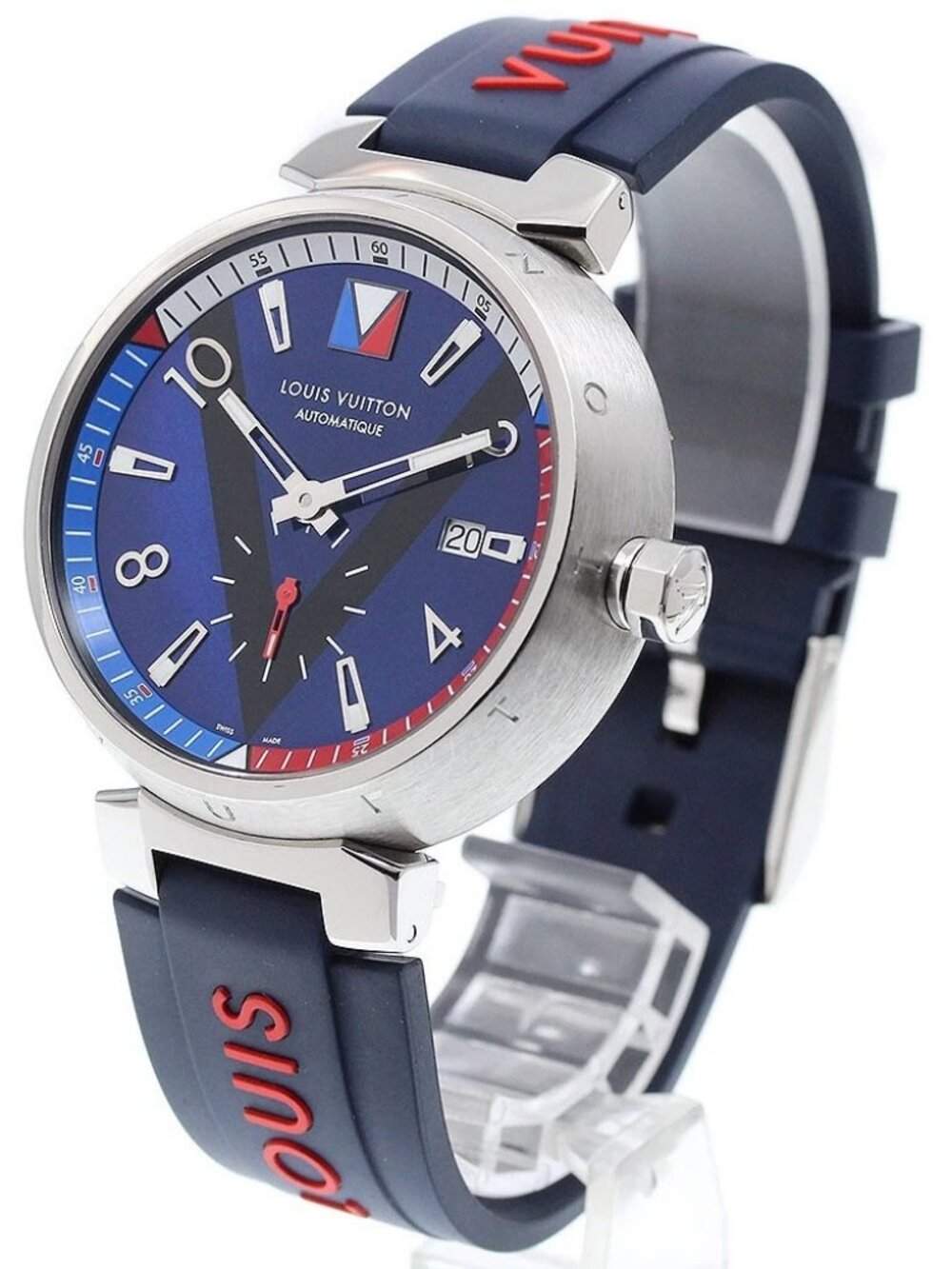 LOUIS VUITTON Tambour V-Line Q1D21 Small seconds Automatic Men's_905767